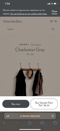 an iphone screen showing the storefront page for charlotte gray, which is now on sale