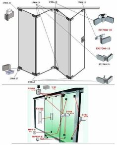 the diagram shows different parts of an enclosure