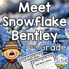 the snowflake benfley 2nd grade worksheet is shown with an image of