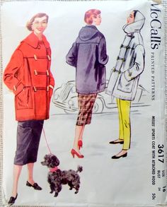 Mccalls Patterns Vintage, Colette Patterns, 1950’s Fashion, Jacket Sport, Swimsuit Pattern, Car Coat, Coat Patterns, Mccalls Patterns