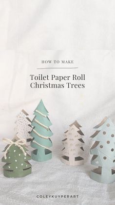 how to make toilet paper roll christmas trees