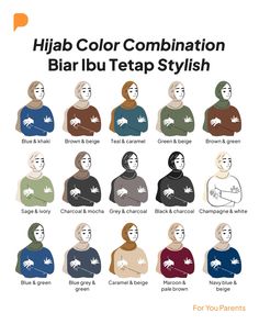 Tetap stylish dengan perpaduan warna cerah Hijab Matching Colours, Colourful Hijab Outfit, Hijab Wardrobe Capsule, Colour Matching Outfits, Business Casual Hijab Outfits, Hijab Colour Combination, Hijab Colors Combinations, Idea Outfit Hijab, Abaya Color Combinations