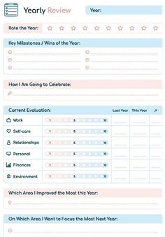 the new year's resolution form is shown in blue and white, with pink accents