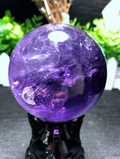 This listing is for Natural Water Clear Crystal Quartz Sphere. The one you see in the photo is the exact one you will receive. Gemstone: Amethyst Shape: sphere Size(mm): 69mm Weight: 464 g Quantity: 1 point Color:purple 1 in=25.4 mm 1 lb=453.59g This item can be used as a Special art decoration for your home ,office or business, or as a special gift. If you need other size,please contact us,any size can be customized. The interior contains colorful colors. And there are a number of colorful part Amethyst Crystal Gift, Round Mineral Crystal For Healing, Purple Mineral Crystal For Meditation, Purple Mineral Crystals For Meditation, Purple Round Crystals For Gift, Round Purple Crystals For Gifts, Round Purple Crystals For Gift, Mystical Amethyst Crystals For Meditation, Mystical Purple Gemstone Crystals