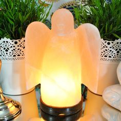 Angelic Himalayan Salt Lamp - Himalayan Trading Co.® Large Himalayan Salt Lamp, Pink Himalayan Salt Lamp, Himalayan Rock Salt Lamp, Angel Lovers, Rock Lamp, Salt Rock, Salt Rock Lamp, Himalayan Salt Crystals, Usb Lamp