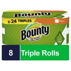 four rolls of bounty triple rolls