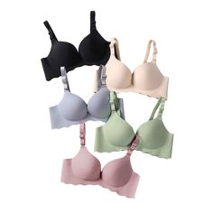 PRICES MAY VARY. Comfort t shirt bras for A B C cups. Classic Padded Push Up Bra. Since this is a petite-size bras,we suggest to get one size bigger than normal,suggest US size 34C to get 36C. Or please refer to our size chart,following the step1 and step 2 to measure your underbust and bust in cm to find your fitting size. Seamless and non-wired,no more pressure under your bust Adjustable straps Pack of 5,and come with the bra extenders. Pack of 5,Women Comfort No Wire Bras Seamless No Show Bra No Show Bra, Bra Pack, Red Rash, Tube Top Bra, Packing Wardrobe, Bra Extender, Comfy Bra, Bra Size Charts, Cute Bras