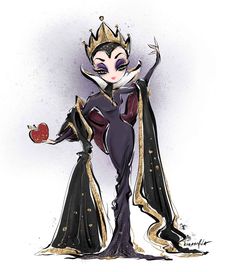 Snow White Evil Queen Fanart Villian Drawings, Evil Queen Tattoo Ideas, Evil Queen Tattoo, Evil Queen Art, Evil Queen Disney, Gotik Tattoo