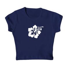 Coconut Girl Aesthetic Baby Tee - y2k  clothing boogzel Blue Tops Aesthetic, T Shirt Design Aesthetic, Cute Shirts For Summer, Cute Shirts Aesthetic, Coconut Girl Clothes, Grunge Summer Outfits, E Girl Clothes, Chiffon Beach Dress, Soft Girl Style