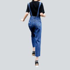 Don't miss out on the 2023 Summer Collection â€?make a bold statement with our wide-leg distressed denim jumpsuit! Crafted with premium denim. this grunge-inspired piece is the perfect blend of edge and sophistication.Key Highlights: Grunge-Chic: With an iconic '90s-inspired style. this denim jumpsuit is the epitome of edgy elegance. Distressed Details: Expertly crafted wear and tear for a raw. unfiltered aesthetic. Wide-Leg Fit: Designed to flatter your figure with a sleek fit and unparalleled comfort. Zipper & Button Closure: Offers both convenience and style. High-Quality Denim: Durable and exquisite. these shorts promise to last through the years. Make A StatementBe a trendsetter this season and show off your rebellious side with this grunge-inspired denim jumpsuit. Rock it with combat Denim Overalls With Frayed Hem In Dark Wash, Denim Blue Overalls With Frayed Hem, Medium Wash Denim Jumpsuit With Frayed Hem, Spring Denim Wide Leg Overalls, Trendy Denim Blue Wide-leg Jumpsuit, Trendy Dark Wash Denim Jumpsuit With Frayed Hem, Relaxed Fit Denim Wide Leg Overalls, Trendy Denim Blue Wide Leg Jumpsuit, Relaxed Fit Denim Overalls With Wide Leg