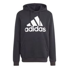 adidas Fleece Big Logo Hoodie 'Black' IB4024 Adidas Fleece, Adidas Hoodie, Black Hoodie, Adidas, ? Logo, Black