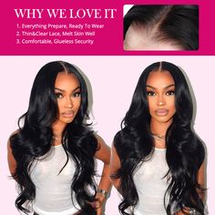 Get the gorgeous body wave look instantly with Ishow Hair's 5x5 lace closure wig. No need for glue or long installation times, this ready to wear wig offers a 1 second install for effortless beauty. Save $100 with our limited time sale! Brand: Ishow Hair Hair Material: human hair from one donor Hair Color: Natural Black Texture: Body Wave Length: 22-30 Inch Available (Hot Selling=22 Inch, 30 Inch On Sale) Density: 180% Hairline: pre-plucked Can Be Dyed: yes, please dye into professional way. Str 5x5 Lace Closure Wig, Indian Hair Color, Brazilian Body Wave Hair, Vacation Hairstyles, Birthday Hairstyles, Closure Wigs, Black Texture, Glueless Wig, Effortless Beauty