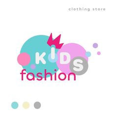 Vetor logotipo de uma loja de roupas inf... | Premium Vector #Freepik #vector #roupas #roupa-bebe #criancas #toy-store Fashion Store Logo, Logo Design Simple, Clothing Logo Design, Toys Logo, Clothing Store Design, Childrens Clothing Stores, Kids Logo Design, Fashion Logo Branding, Store Logo