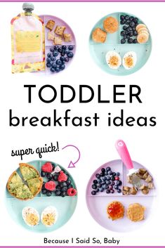 toddler breakfast ideas with text overlay