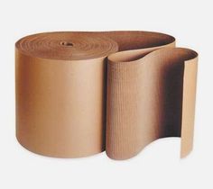 two rolls of brown cloth on top of each other