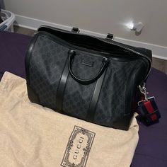 Never Used But No Tags. Comes With Gucci Cloth. Gucci Man Bag, Gucci Duffle Bag, Mens Duffle Bag, Hypebeast Room, Pretty Sneakers, Gucci Bags, Gucci Men, Duffel Bag, Designer Collection