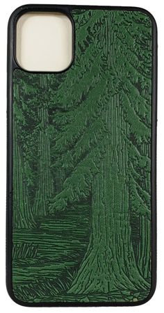 Oberon Design Genuine Leather iPhone Case Forest Phone Case, Green Phone Case, Leather Iphone Case, Iphone Holder, Green Iphone, Iphone Case Protective, Iphone Leather Case, Forest Design, Leather Pieces