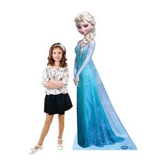 This is a cardboard cutout of Snow Queen Elsa Disney's Frozen Standup. It features a single-sided high-quality print on cardboard with an easel on the back so it can stand on its own. Cardboard cutouts make great decor for parties, photo ops or events. Advanced Graphics | Advanced Graphics Snow Queen Elsa Disney's Frozen Standup 70.0 H x 32.0 W x 6.0 D in Blue | 5' 10" H X 2' 8" W X 6" D | Wayfair Frozen Tea Party, Popular Disney Movies, Frozen Fever Elsa, Frozen 2013, Disney Frozen Party, Life Size Cutouts, Frozen Elsa And Anna, Disney Princess Ariel, Cardboard Cutouts