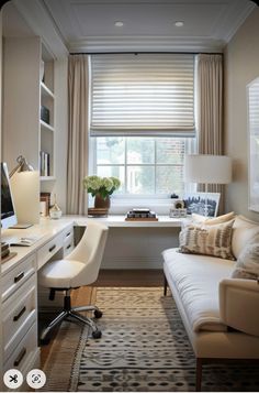 a living room filled with furniture and a window