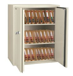 FireKing CF4436-MD Letter Size End-Tab Filing Storage Cabinet For important end-tabbed documents, FireKing’s durable fire rated end-tab storage cabinets are designed specifically to file and protect your end-tab filing. When the law requires safe document storage, fire threat is too dangerous to ignore. For HIPAA compliance and other critical records requiring end-tab filing, FireKing cabinets provide convenience, durability and — above all — peace of mind. Product Features Features: Pull-Out Tray-Create a convenient tabletop workspace in seconds with the Pull-Out Tray. It's sturdy enough to act as a writing surface and discreet enough to slide out of the way when not in use. File Drawer-Our modular File Drawer comes in either a legal configuration, storing two rows of legal-sized folders Filing Storage, Medication Storage, Safe Deposit Box, Hotel Safe, Safe Vault, Wall Safe, Safe Lock, Floor Safe, Document Storage