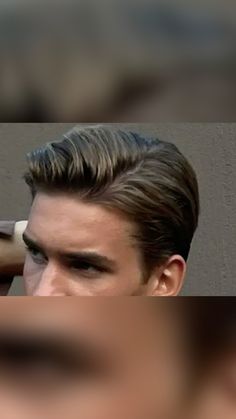 Classic Haircuts For Men, Men’s Parted Hairstyles, Sidepart Hairstyle Men, Triangle Face, Gentlemen Haircut, Straight Middle Part, Old Money Hairstyles Men Straight Hair, Classic Haircut Men Vintage, Short Side Part