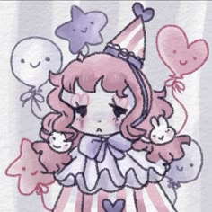 Creepy Cute Aesthetic, Arte Do Kawaii, Art Account, Swag Art, The Clown, Creepy Art, Dreamy Art