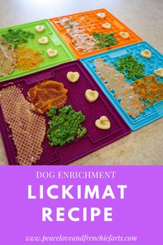 the dog enrichment lickmat recipe is an easy and fun activity for kids