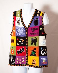 Spider Witch, Sweater Vest Black, Colorful Halloween, Witch Pumpkin, Future Style, How To Start Knitting, Black Cats