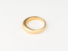 Thinner domed ring available in solid sterling silver, or brass with a thick 14k gold plating. Ear Bar, Solid Gold Necklace, Dome Ring, Solid Gold Earrings, Solid Gold Rings, Domed Ring, Delicate Rings, Ring Bracelet, Gold Plating