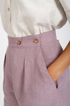 Shorts Sewing, Wide Leg Cropped Pants, Refashion Clothes, Sewing A Button, Mode Inspiration