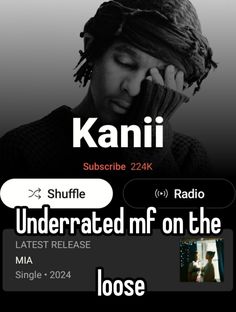 the poster for kanni's upcoming album, underrated me on the radio