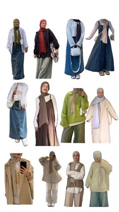 Green Brown Palette, Islamic Outfits, Muslim Lifestyle, Hijabi Outfits, Hijab Fashion Inspiration, Fit Ideas