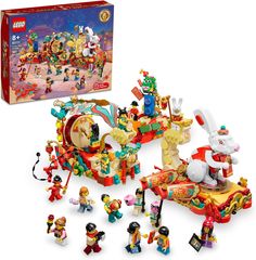 Lunar New Year play-and-display set (80111) – LEGO builders can recreate the joyous atmosphere of a traditional Lunar New Year Parade with this set featuring 3 colorful, connectible toy floats