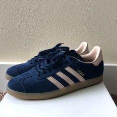 Great Condition, Worn 2-3x No Visible Signs Of Wear, No Box. Adidas Shoes Blue, Suede Adidas, Adidas Blue, Shoes Blue, Girl Fits, Adidas Gazelle, Blue Adidas, Blue Suede, Blue Shoes