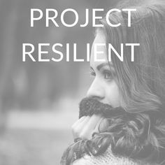 a woman with long hair and a moustache has the words project resilint over her face