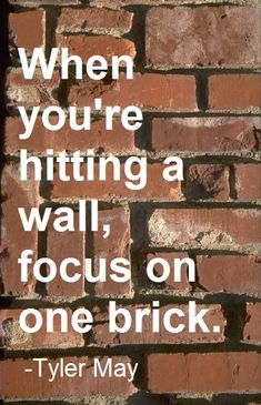 a brick wall with the words being in yourself is one of the most important bricks in building success