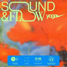 sound and flow yoga book cover with orange flowers