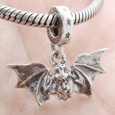 Halloween Bat Charm In 925 Sterling Silver Pendant Vesper Bat Dangle F Bracelet ATTRIBUTES Brand New Material: Genuine 925 Sterling Silver Quantity: 1pc Craft: Handmade Size:19mm*22.5mm Weight:3.0g Hypoallergenic - Nickel & Lead Free All images are taken in natural light DESCRIPTION I'm a jewelry design enthusiast and I promise all the pieces are handmade and made of 925 sterling silver These 925 Sterling Silver charms are the perfect accessory for any occasion! Not only are they stylish,They make a great gift for someone special in your life or even just as an indulgent treat for yourself. These charms have been crafted with care and attention to detail, making them truly unique and luxurious pieces that you won't find anywhere else. Whether you're looking to dress up an outfit or simply Bat Bracelet, Novelty Silver Halloween Bracelet, Halloween Sterling Silver Dangle Jewelry, Silver Halloween Charms Necklace, Vintage Sterling Halloween Charms Rare, Halloween Bats, Individual Style, Sterling Silver Charm, Bracelets And Charms