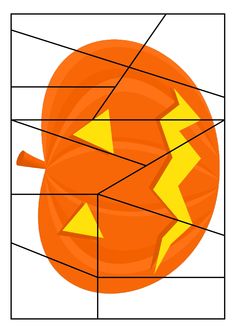 an orange pumpkin with two arrows in the middle and one arrow pointing to it's left