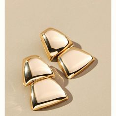 Nwt 14k Gold-Plated Brass Anthropologie Jewelry, Earrings Color, Color Themes, Vintage Collection, Gold Color, Anthropologie, Jewelry Earrings, Plating, Women Jewelry