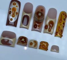 College Nails, Nail Decor, Style Nails, Dope Nail Designs, Short Square Acrylic Nails, Crazy Nails, Nail Sets, Nails Glitter