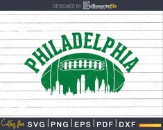 Philadelphia Football Vintage Philly Skyline svg dxf cutting | Silhouettefile Philly Skyline, Eagle Painting, Football Vintage, School Birthday, Cricut Joy, Cricut Files, Vinyl Ideas