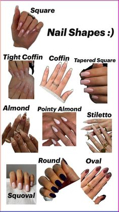 After fur nails, you probably thought that you had seen all the craziest nail art ideas. Nail Shape Meaning, Nail Shapes For Wide Nails, Nail Type Shape, Long Nails Shapes, Square Vs Round Nails, Medium Nail Shapes, Sharp Nails Short, Type Of Nail Shapes, Baddie Nails Almond Shape