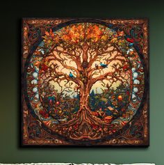 the tree of life is depicted in this painting