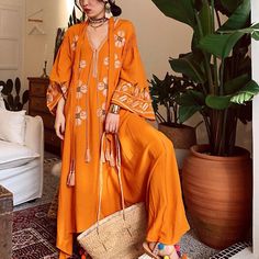 Great shopping ideas for Women Maxi Dress Cotton Linen Boho V Neck Ethnic Embroidered Vacation Retro New, Women's Dresses Boho Tassels, Loose Long Dress, Floral Embroidery Dress, Shift Dress Casual, Shift Dresses, Folk Dresses, Long Sleeve Shift Dress, Floral Tunic, Maxi Dress Cotton