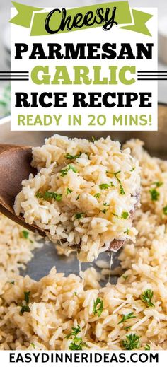 parmesan garlic rice recipe is ready in 20 mins