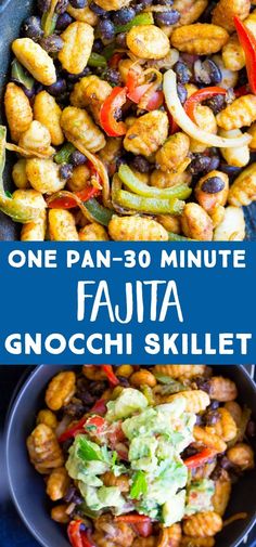 one pan - 30 minute fajita gnocchi skillet