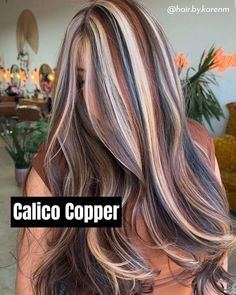 Calico Hair Color Hairstyles, Hair Wishlist, Dyed Hair Inspiration, Dye Ideas, Hair Idea, Hairdos For Curly Hair, Color Inspo