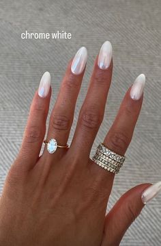 White Chrome Nails, Hoco Nails, Engagement Nails, Press Nails, Nails Press, Accessories Photography, White Chrome