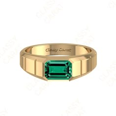 Men Wedding Ring, Men's Emerald Engagement Ring, Yellow Gold Emerald Men Ring, Emerald Cut Men Ring, 14K Solid Gold Emerald Men Ring Details info: Metal: 14K and 18K Solid Gold/White Gold/Yellow Gold/Rose Gold are available to customize, please feel free to contact us. Ring: Band Thickness 1.35 mm Width 3 mm Approximately Gem Details: Center Stone: Lab Emerald Cut 5*7 mm Approximately Clarity: A++ Cut: Emerald Custom Orders: 1. We take orders for the Rings, Pendants, Necklaces, Earrings, Bracele Mens Engagement Rings Emerald, Emerald Diamond Ring Men, Mens Gold Wedding Band With Emerald, Men Stone Ring Design, Gold Emerald Ring For Men, Emerald Wedding Rings Men, Emerald Engagement Ring Men, Men Emerald Ring Gold, Men Emerald Ring